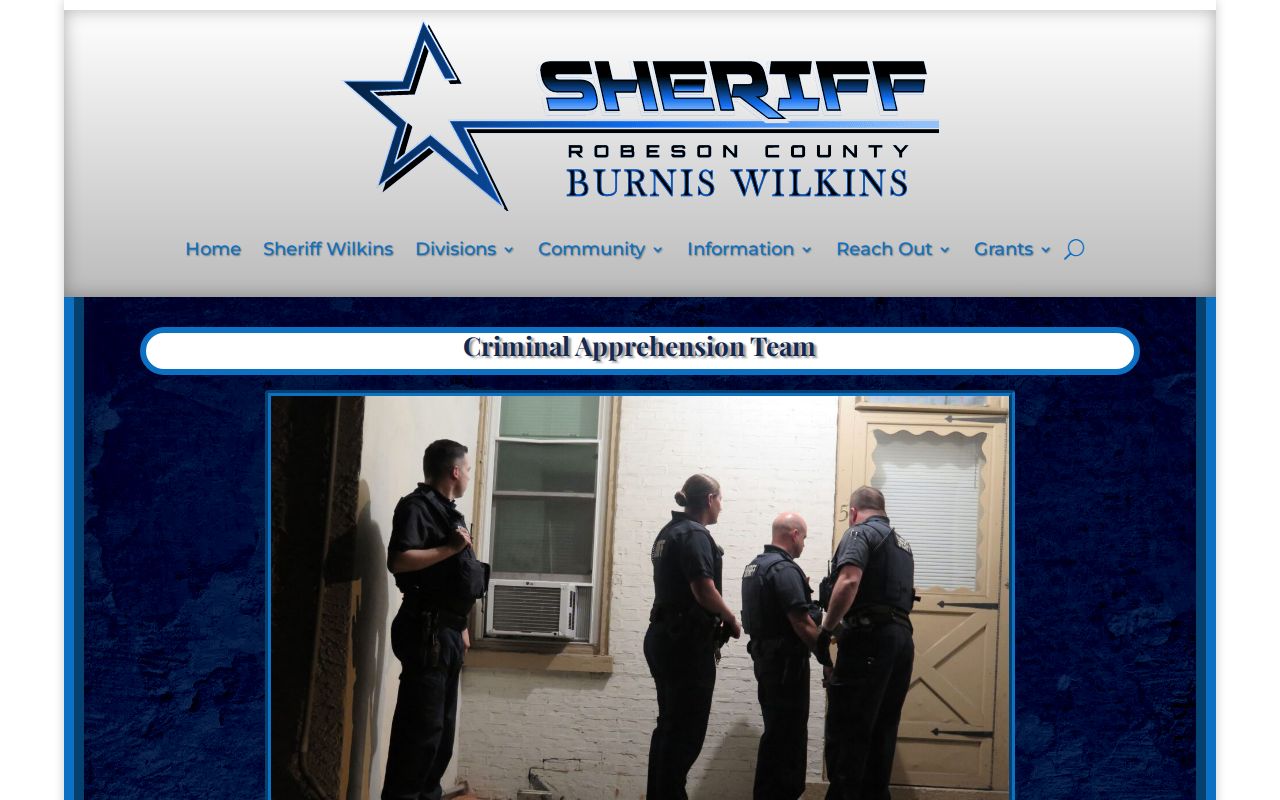 Robeson County official arrest warrant unit information